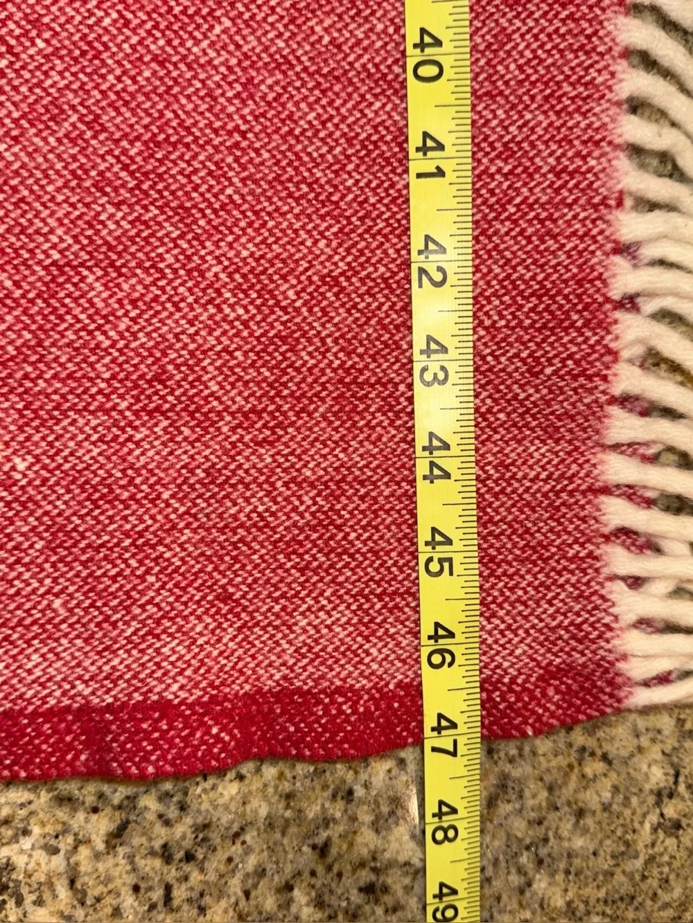 Cannon River Faribault Wool Throw Blanket Gray Red Cream Made in USA